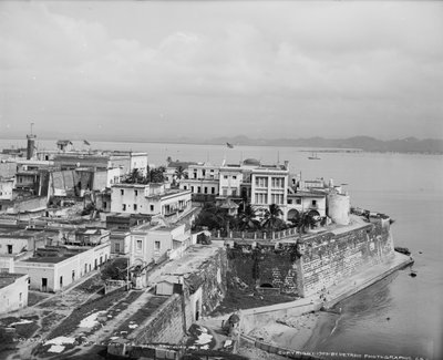 Palazzo del Governatore e muro di mare, San Juan, Porto Rico, c.1903 da Detroit Publishing Co.
